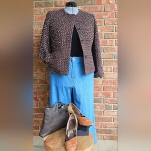 Evan Picone Multicolor Tweed Blazer